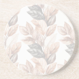 Posavasos Diseño de hojas verticales en tonos terrestres