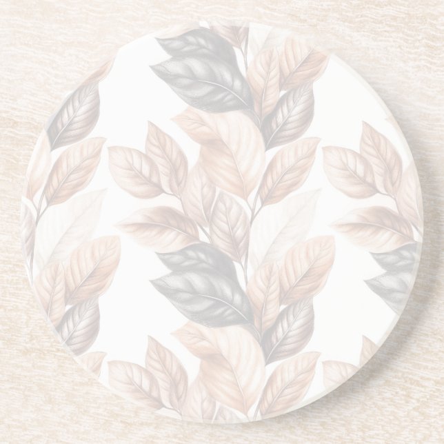 Posavasos Diseño de hojas verticales en tonos terrestres