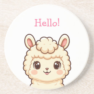Posavasos Diseño de ilustración de llama linda