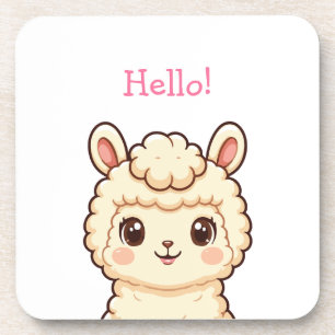 Posavasos Diseño de ilustración de llama linda