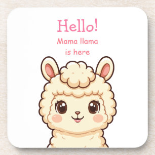 Posavasos Diseño de ilustración de llama linda