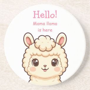 Posavasos Diseño de ilustración de llama linda