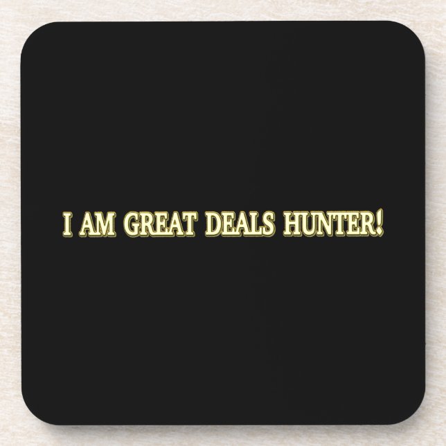 Posavasos Diseño de ilustraciones "Great Deals Hunter" Compr (Frente)