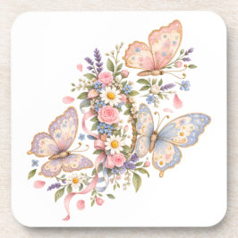Posavasos Diseño de jardín de mariposas dulces para mágico