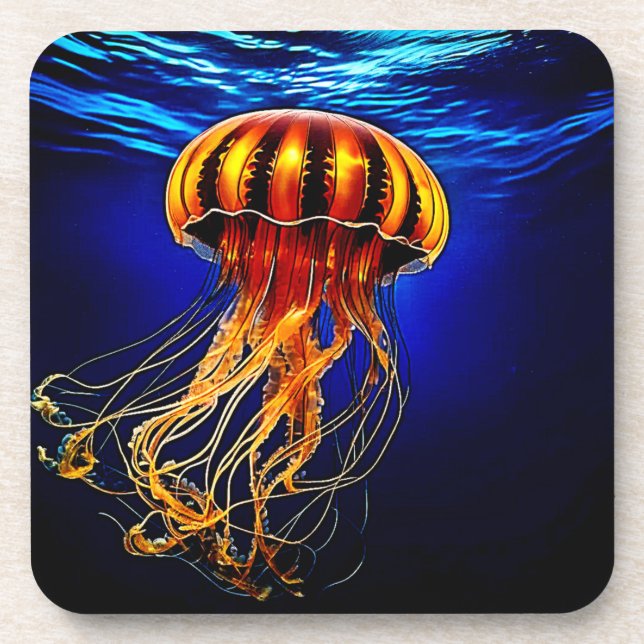 Posavasos Diseño de Jelly de Brillo Oceánico (Frente)