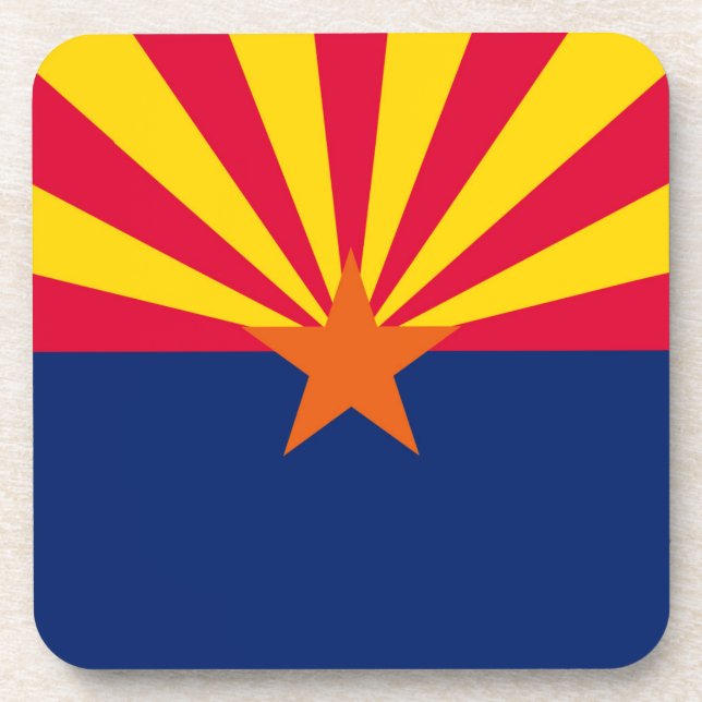 Posavasos Diseño de la bandera del estado de Arizona (Frente)