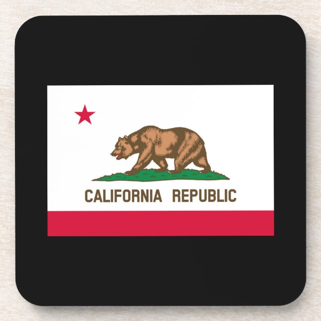Posavasos Diseño de la bandera del estado de California (Frente)
