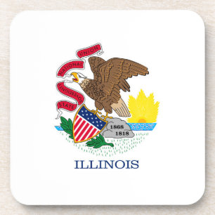 Posavasos Diseño de la bandera del estado de Illinois