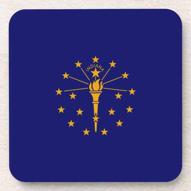 Posavasos Diseño de la bandera del estado de Indiana (Frente)
