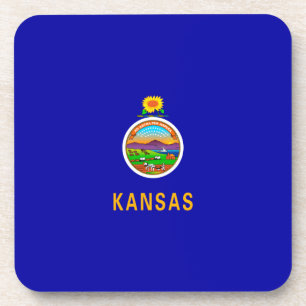 Posavasos Diseño de la bandera del estado de Kansas
