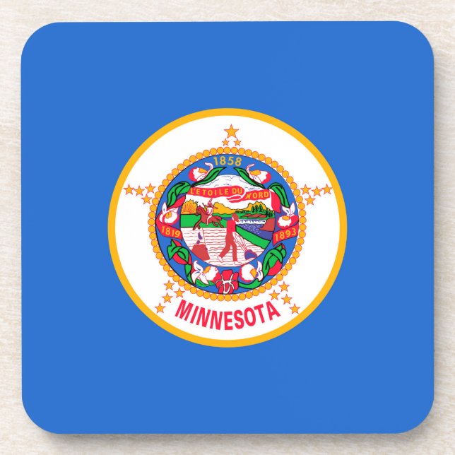 Posavasos Diseño de la bandera del estado de Minnesota (Frente)