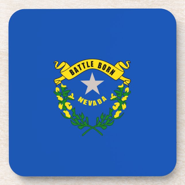Posavasos Diseño de la bandera del estado de Nevada (Frente)