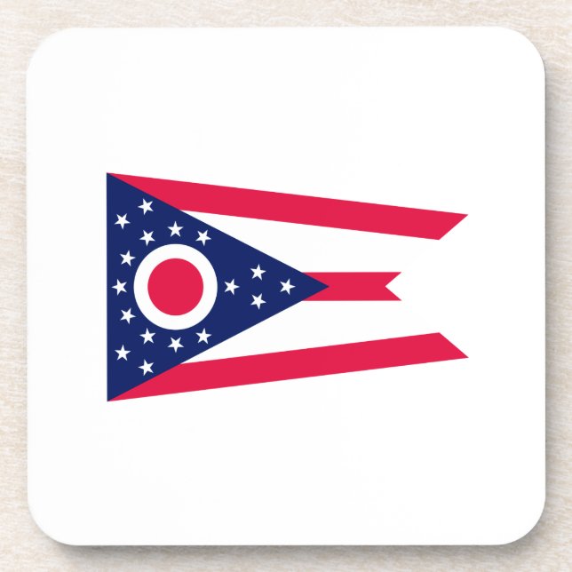 Posavasos Diseño de la bandera del estado de Ohio (Frente)