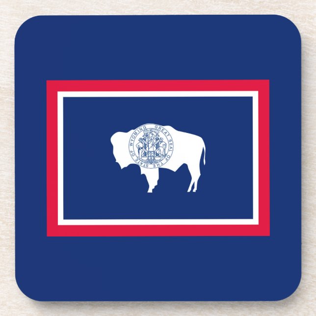 Posavasos Diseño de la bandera del estado de Wyoming (Frente)