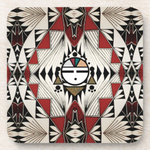 Posavasos Diseño de la cerámica de Zuni Sunface