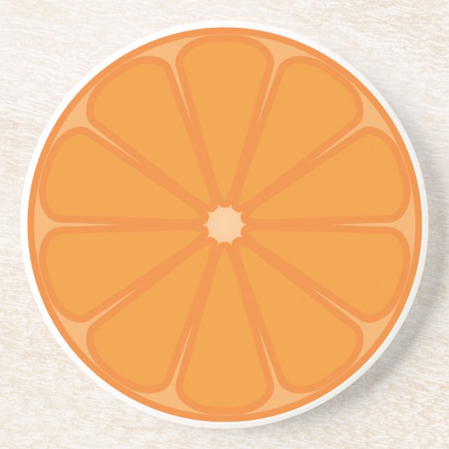 Posavasos Diseño de la fruta de la rebanada de naranja (Frente)