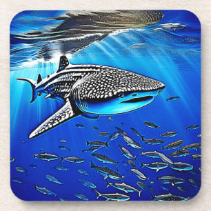 Posavasos Diseño de la majestad del tiburón ballena