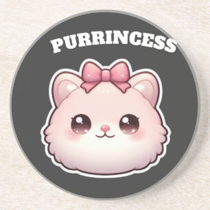 Posavasos Diseño de lazo rosa lindo de gatito Princesa Cute