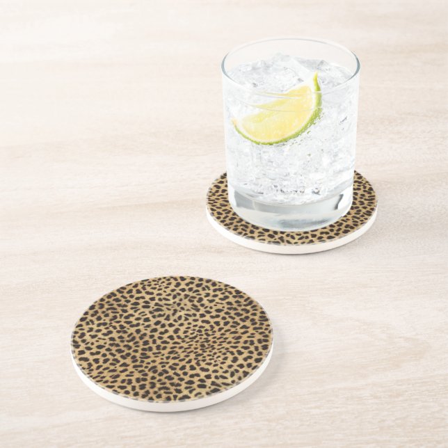 Posavasos Diseño de leopardo (Lado)