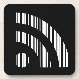 POSAVASOS DISEÑO DE LOGOTIPO DE CÓDIGO DE BARRAS DE FUENTE R