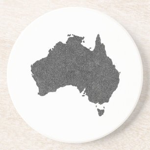Posavasos Diseño de mapas de Australia con fronteras ocultas