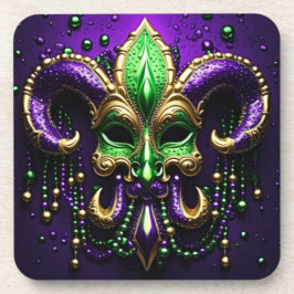 Posavasos Diseño de Mardi Gras Fleur De Lis
