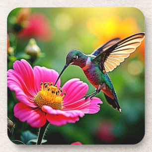 Posavasos Diseño de Momentos de Colibrí Mágico