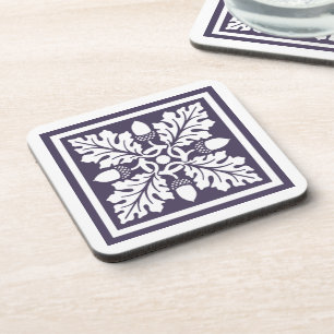 Posavasos Diseño de mosaico de hojas y maíz púrpura meteorit