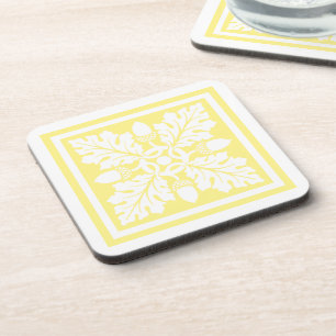 Posavasos Diseño de mosaicos canarios de maíz y hojas