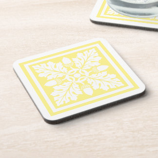 Posavasos Diseño de mosaicos canarios de maíz y hojas