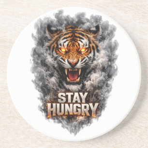 Posavasos Diseño de motivación de tigre con hambre