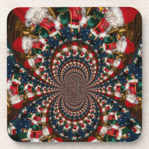Posavasos Diseño de Navidades especiales Santa Kaleidoscope