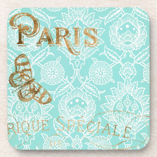 Posavasos Diseño de oro de París (Frente)