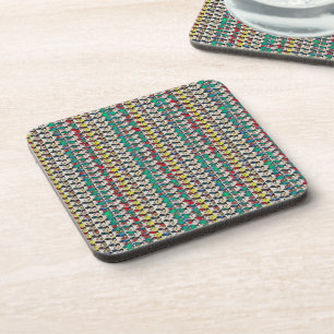 Posavasos Diseño de Patrón Abstracto en Mosaico Juguetón 130