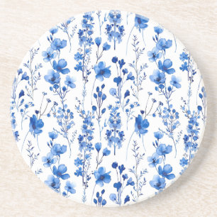 Posavasos Diseño de patrón de flores silvestres de papel fra
