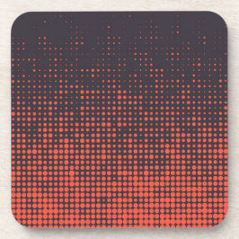 Posavasos diseño de patrones de puntos de medio tono naranja