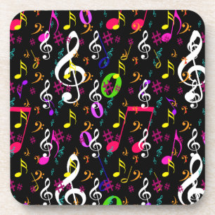 Posavasos Diseño de patrones de símbolos musicales