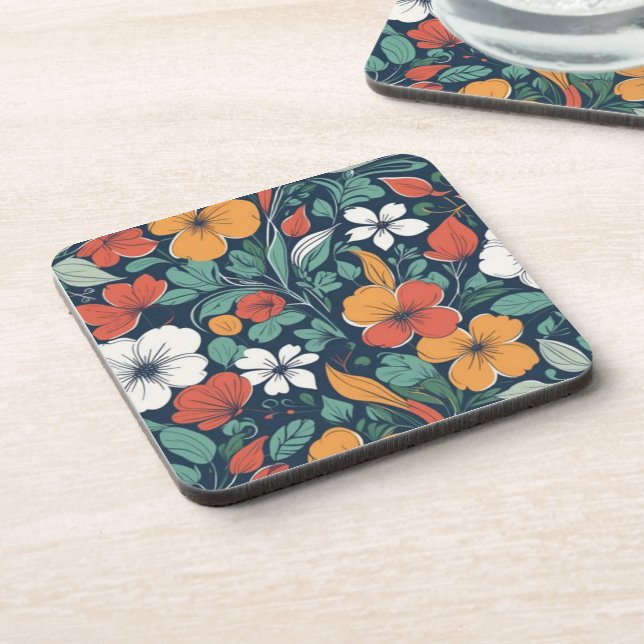 Posavasos Diseño de patrones florales simples (Lado Izquierdo)