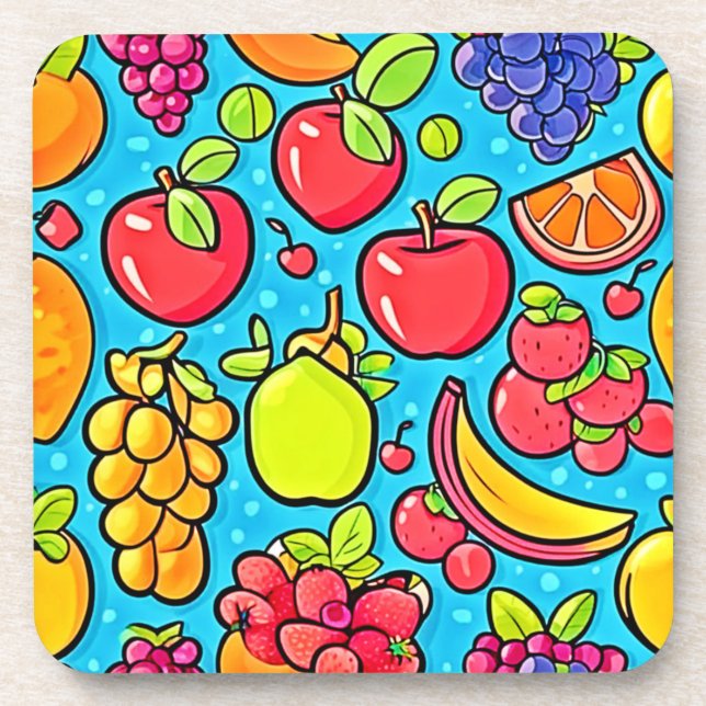 Posavasos Diseño de patrones fructíferos (Frente)