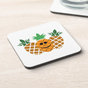 Posavasos Diseño de piña feliz - Duros arcos de plástico con