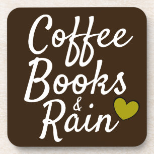 Posavasos Diseño de presupuestos de Café y Lluvia Guay