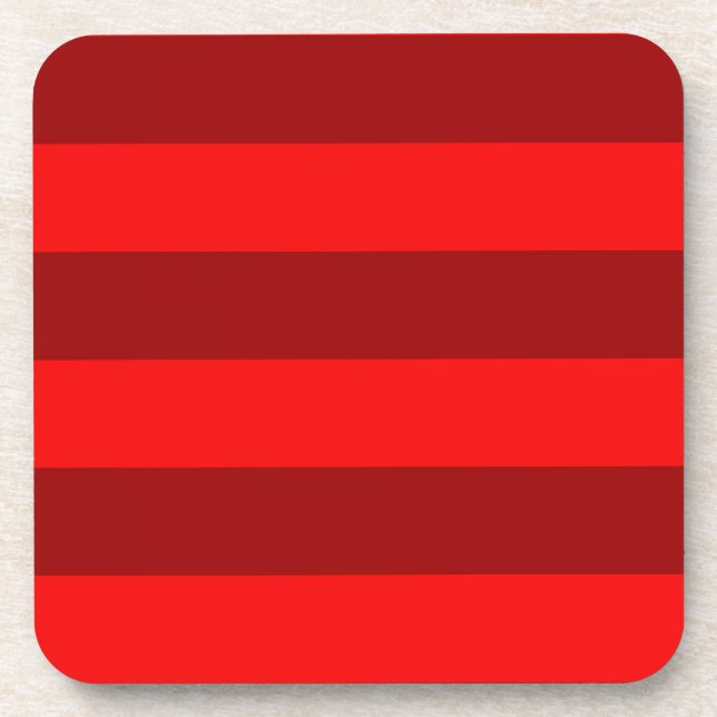 Posavasos Diseño de rayas granate rojas (Frente)