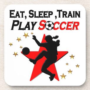POSAVASOS DISEÑO DE REPRODUCTOR DE FÚTBOL ROJO VIBRANTE