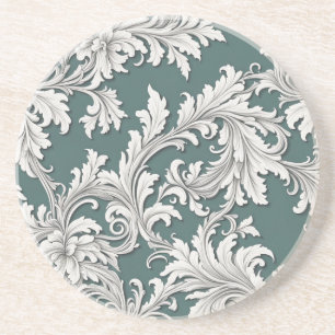 Posavasos Diseño de Sandstone Coaster Damask Aqua