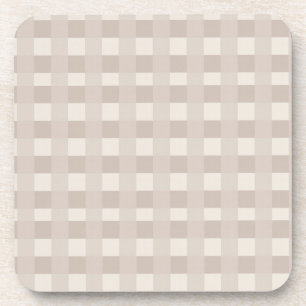 Posavasos Diseño de tablero de ajedrez beige minimalista