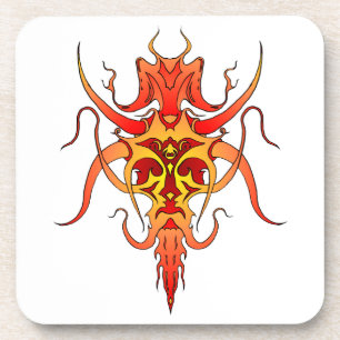 Posavasos Diseño de tatuaje tribal de demonio