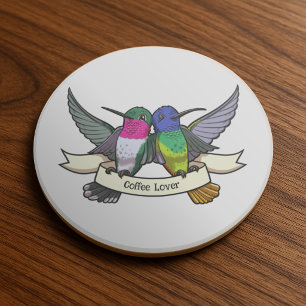 Posavasos Diseño de texto personalizado para amante del café