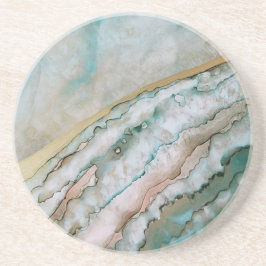 Posavasos Diseño de tinta inspirado en el océano