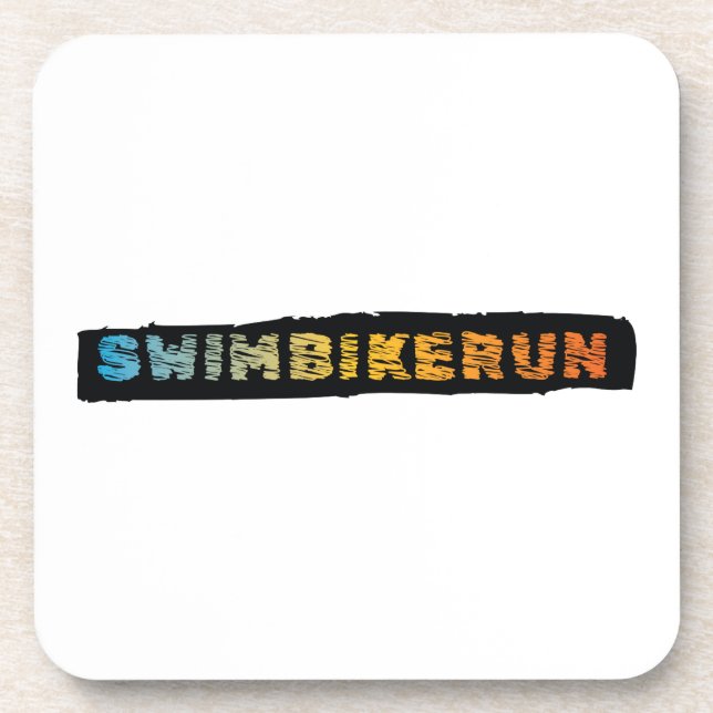 Posavasos Diseño de triatlón (Frente)