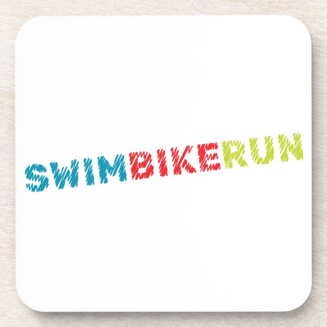 Posavasos Diseño de triatlón (Frente)